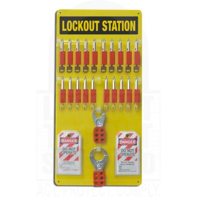 LOTOB20C Lockout Tagout Board 20 Padlock Capacity LOTOB20C Lockout Tagout Board 20 Padlock Capacity